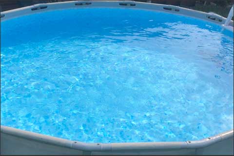 Crystal clear and sparkiling swimming pool