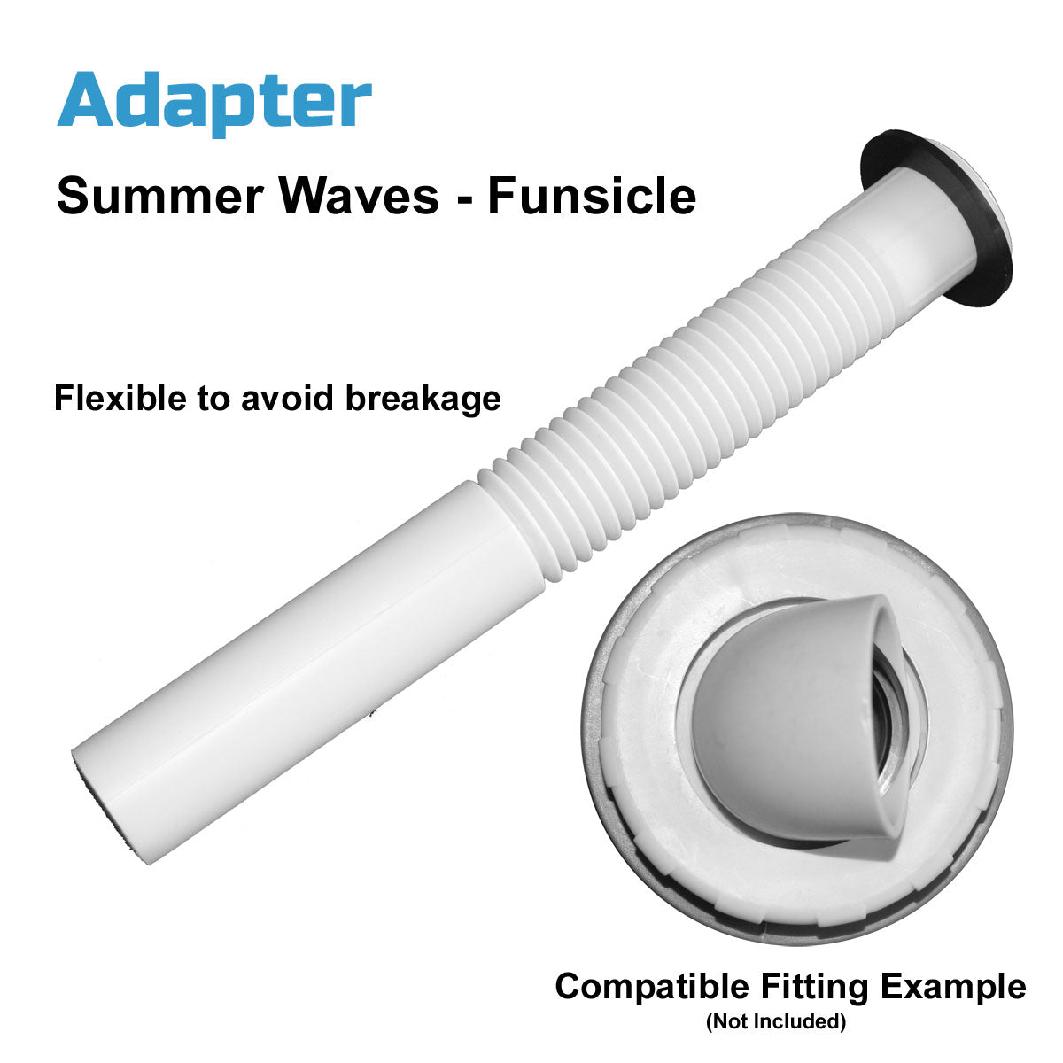 Summer Waves Aquabag Adapter. Threaded collar fittings only.