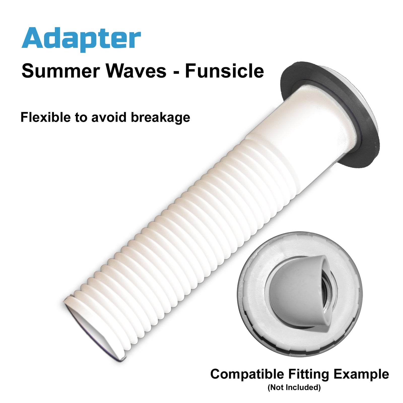 Summer Waves Aquabag Adapter. Threaded collar fittings only.